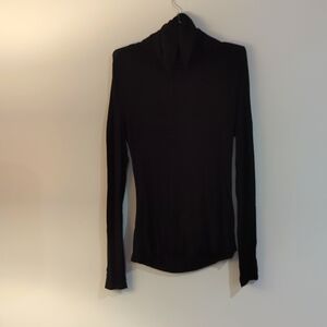 Black Stretchy H&M Turtle Neck Long Sleeve  Small Viscose